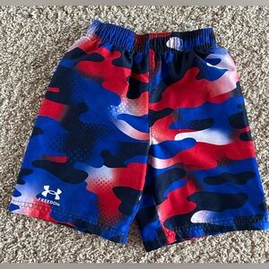 Under Armour Kids' Freedom Camo Shorts - Red, White and Blue Swim Trunks